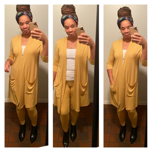 Zenana Outfitters Pants - Mustard 2 piece set